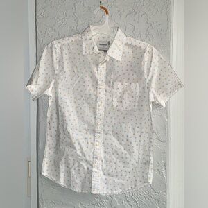 Men's Goodfellow & Co White Slim Shirt with Multicolor Design
